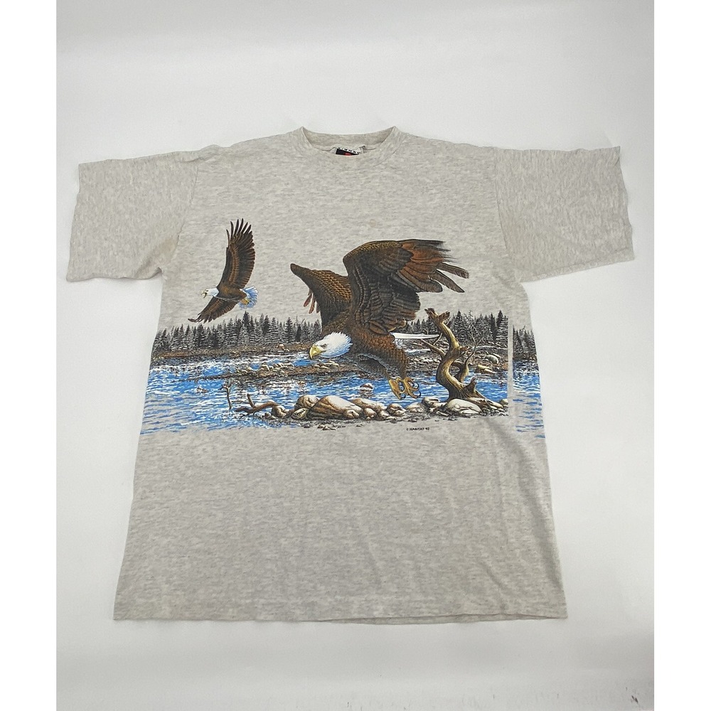 Vintage Signal Sport Habitat Eagle Graphic Tee XL 1992 Single Stitch Double Side